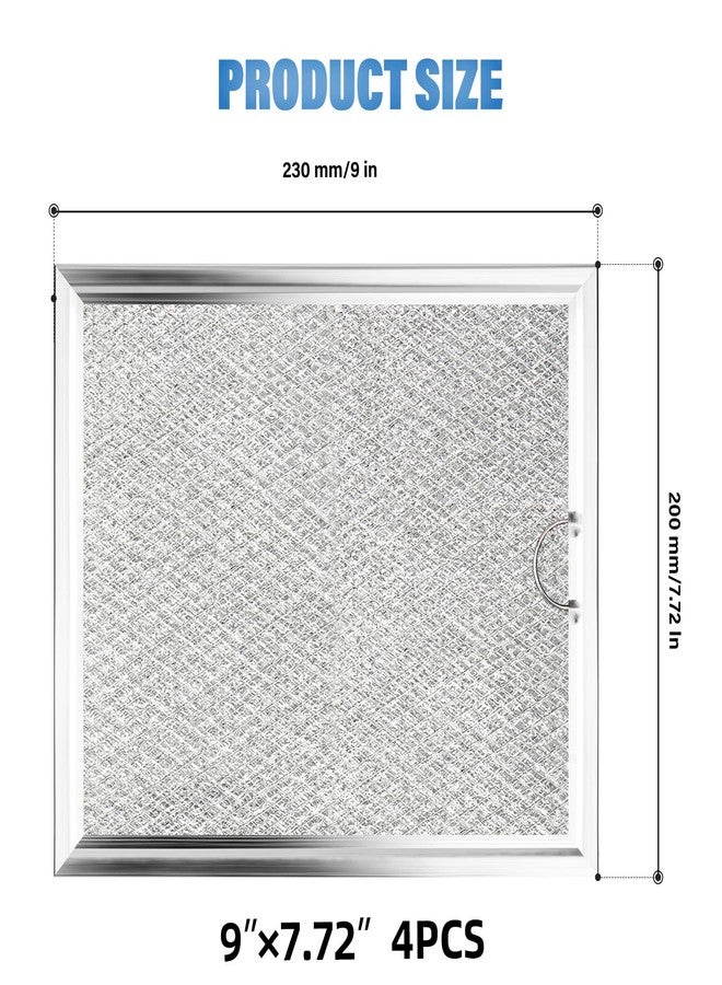 LUBIYACK 4Pcs Microwave Grease Filter Replacement for GE WB6X486, Microwave Filter Replacement 9" x 7.72" Grease Filter Replacement - Image 2